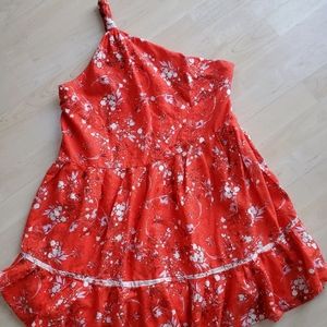 Red One Shoulder Free People Dress